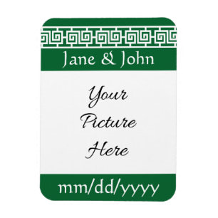 Chinese Elegantie in Groen Save-the-Date Magneet