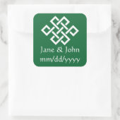 Chinese elegantie in groene sticker (Tas)