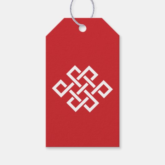 Chinese Elegantie in Kers Gift Tag Cadeaulabel (Voorkant)