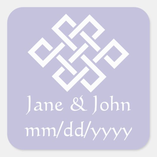 Chinese elegantie in Lavender Sticker (Voorkant)