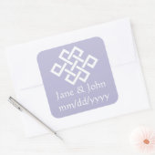 Chinese elegantie in Lavender Sticker (Envelop)