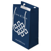Chinese Elegantie in Navy Cadeautas (Achterkant Gekanteld)