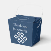 Chinese Elegantie in Navy Favor Box Bedankdoosjes (Voorkant Zijde)
