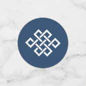 Chinese Elegantie in Navy Table Confetti (Kleine voorkant)