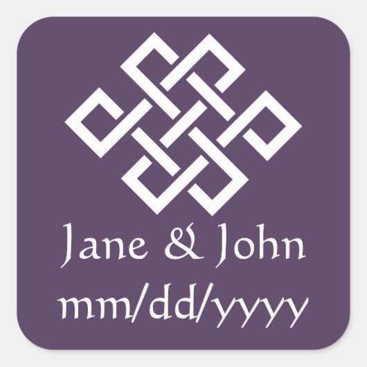 Chinese elegantie in Paarse sticker (Voorkant)