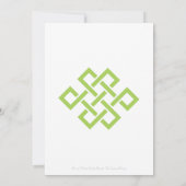 Chinese Elegantie in Peridot bruiloft uitnodiging (Achterkant)