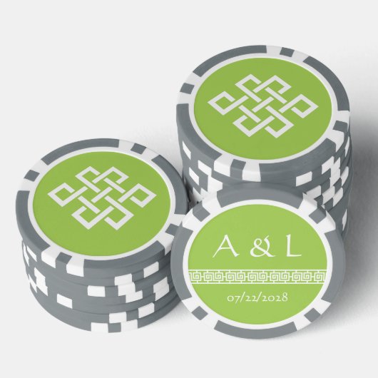 Chinese elegantie in Peridot Poker Chips (Opstapeling)