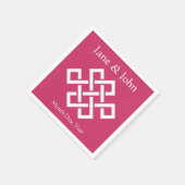 Chinese elegantie in Raspberry Napkins Servetten (Hoek)