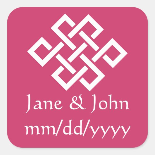 Chinese elegantie in Raspberry Sticker (Voorkant)