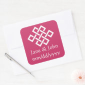 Chinese elegantie in Raspberry Sticker (Envelop)