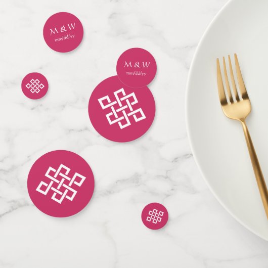 Chinese Elegantie in Raspberry Table Confetti (Groep)