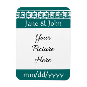 Chinese Elegantie in Teal Save-the-Date Magneet