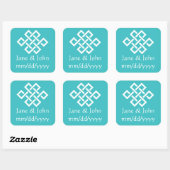 Chinese elegantie in Turquoise Sticker (Vel)