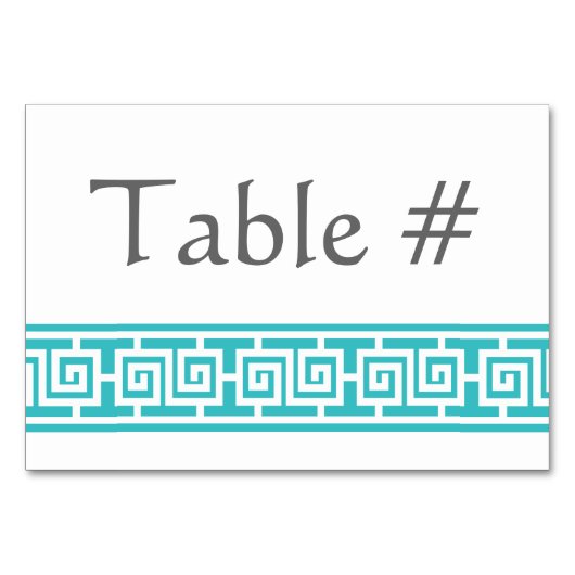 Chinese elegantie in Turquoise Table Kaart (Voorkant)