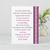 Chinese elegantie in uitnodiging voor weddenschapp (Staand voorkant)