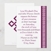 Chinese elegantie in uitnodiging voor weddenschapp (Voorkant / Achterkant)