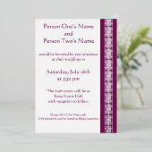 Chinese Elegantie in Wijn Folie Uitnodiging (Staand Voorkant)