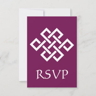 Chinese elegantie in wijn RSVP-kaart RSVP Kaartje