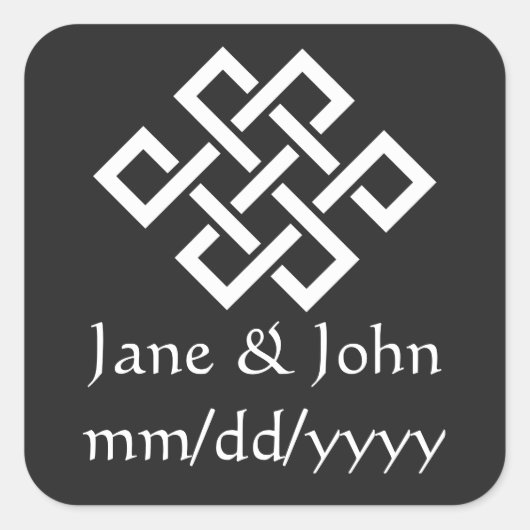 Chinese elegantie in zwarte sticker (Voorkant)