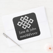 Chinese elegantie in zwarte sticker (Envelop)