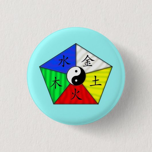 Chinese elementen ronde button 3,2 cm (Voorkant)
