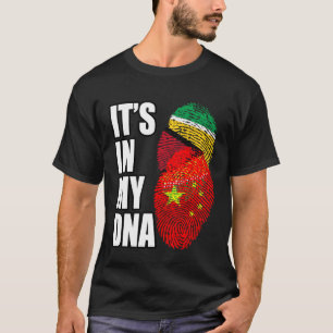 Chinese en Guyanese mix DNA vlag erfgoed T-shirt