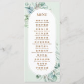 Chinese & Engelse Eucalyptus Shuang Xi  Trouwmenu Menu (Voorkant)