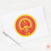 Chinese Erfgoed Embleem Ronde Sticker (Envelop)