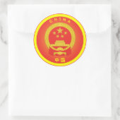 Chinese Erfgoed Embleem Ronde Sticker (Tas)
