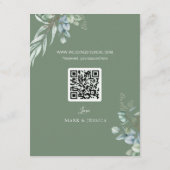 Chinese Eucalyptus Dubbel Geluk Bruiloft RSVP (Achterkant)