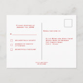 Chinese Fan and Double Happiness Wedding RSVP Uitnodiging Briefkaart (Achterkant)