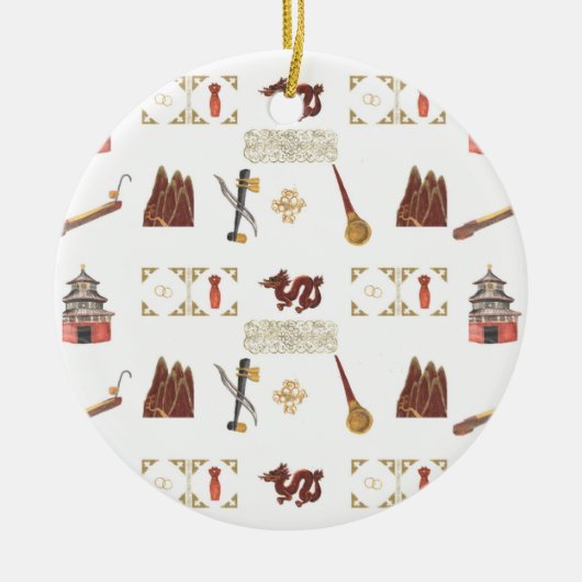 Chinese Favorieten Ronde Ornament (Voorkant)