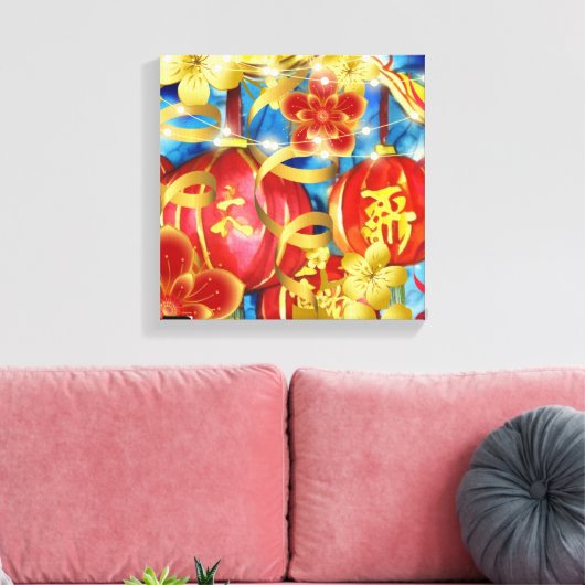 Chinese feestdagen canvas afdruk (Insitu (Woonkamer))