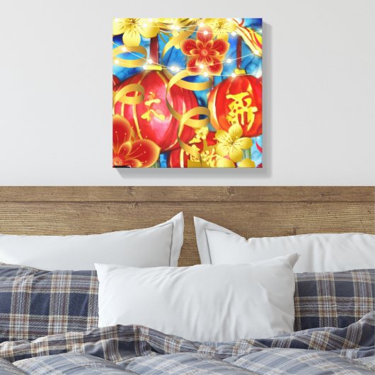 Chinese feestdagen canvas afdruk (Insitu (Slaapkamer))