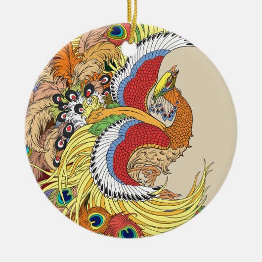 Chinese fenix keramisch ornament (Voorkant)