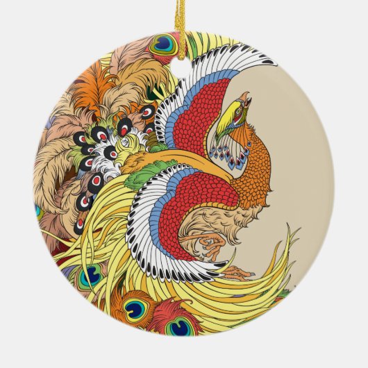 Chinese fenix keramisch ornament (Achterkant)