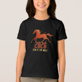 Chinese Fire Horse New Year 2026 Kid's Tri-Blend Shirt (Voorkant)