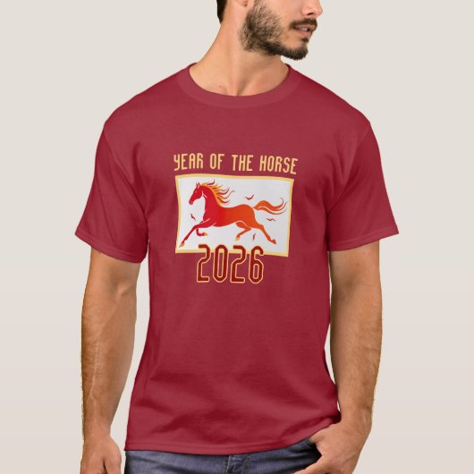 Chinese Fire Horse New Year 2026  T-shirt (Voorkant)