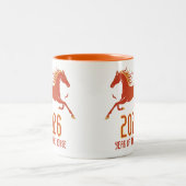 Chinese Fire Horse New Year 2026 Tweekleurige Koffiemok (Center)