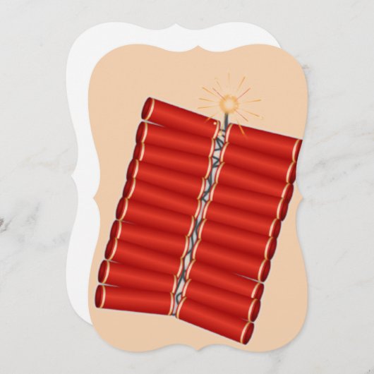 Chinese Firecrackers Kaart (Voorkant / Achterkant)