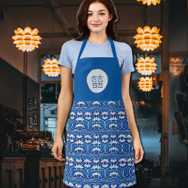 Chinese florale - dubbel geluk schort