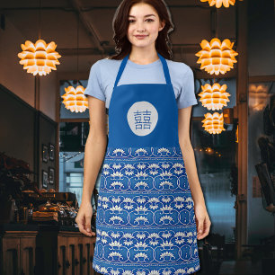 Chinese florale - dubbel geluk schort