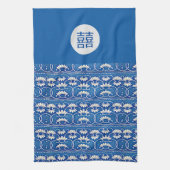 Chinese florale - dubbel geluk theedoek (Verticaal)