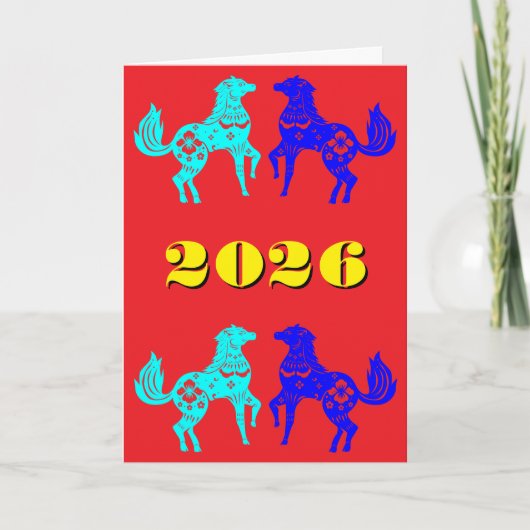 Chinese Folded Holiday Card Feestdagen Kaart (Voorkant)