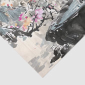 Chinese Fontein Kunst Inkt Schilderen Decoupage Tissuepapier (Detail)