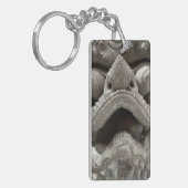 Chinese Foo Dog Draak Graniet Rots Beeldhouwwerk Sleutelhanger (Voorkant Links)