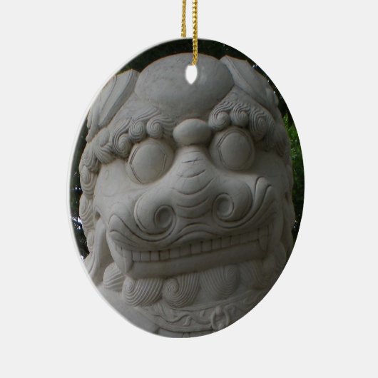 Chinese foo Dog Keramisch Ornament (Rechts)