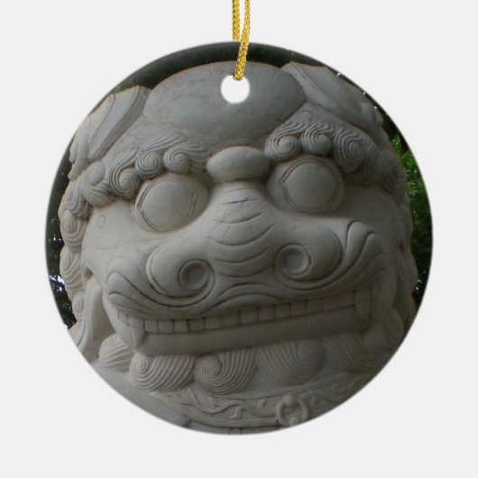 Chinese foo Dog Keramisch Ornament (Voorkant)
