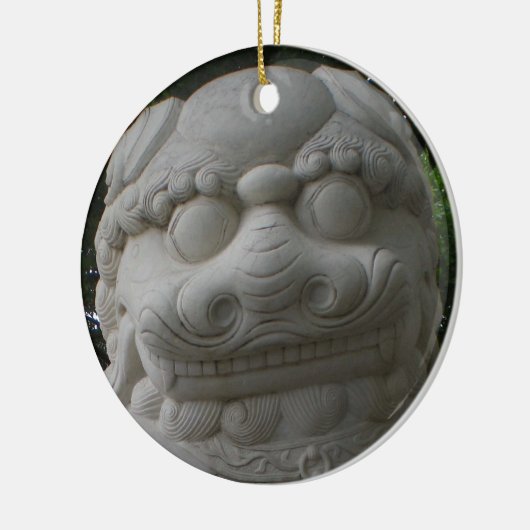 Chinese foo Dog Keramisch Ornament (Links)