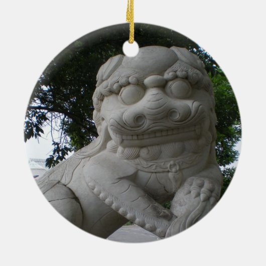 Chinese foo Dog Keramisch Ornament (Achterkant)